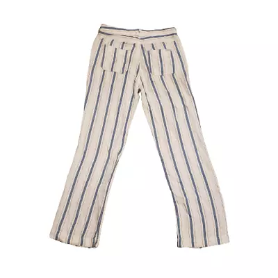 Scotch & Soda Maison Scotch Donna Striped Pants Women's 28 White Blue Relaxed • $12.71