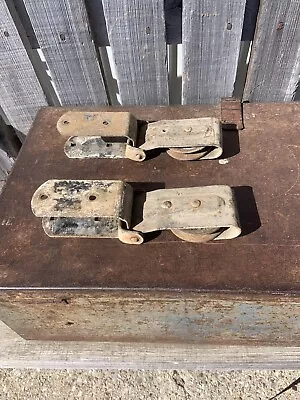 Antique Rusty Barn Door Rollers That Are Worn Out ( For Display Only )  • $15