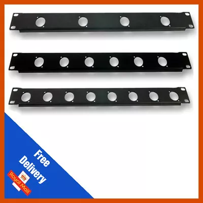 1U Rack Panel Pre-Punched With D-Type Holes Flight Case 19inch Rack | 4/6/8 Hole • £8.89