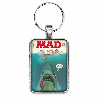 Mad Magazine #76 Cover Key Ring Or Necklace Classic Jaws Parody Comic Jewelry • $12.95