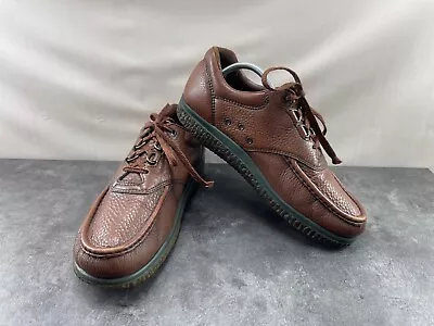 SAS Pathfinder Men Shoe Brown 12M Pebbled Leather Tripad Comfort Diabetic Oxford • $58.37