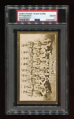 T200 Fatima Team Card Pittsburgh Nationals - Psa 2 Good - Honus Wagner Pirates • $1595