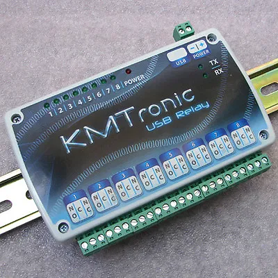 £49.06 • Buy KMTronic USB 8 Channel Relay Board DIN Rail 