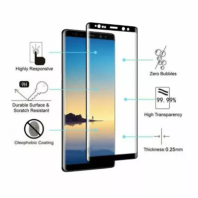 For Galaxy S8 S8+ Plus 4D Tempered Glass Full Cover Screen Protector • $4.40