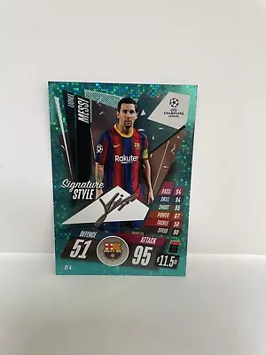 Lionel Messi SIGNATURE STYLE Card - MATCH ATTAX EXTRA 2020/2021 • £4.60