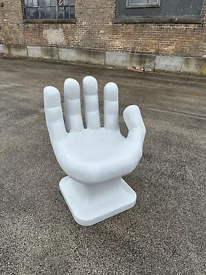 Light Gray Right HAND SHAPED CHAIR 32  Tall Adult Size 70's Retro ICarly NEW • $199