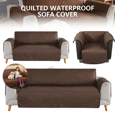 $9.50 • Buy Waterproof Sofa Cover Quilted Couch Chair Slipcover Pet Mat Furniture Protector