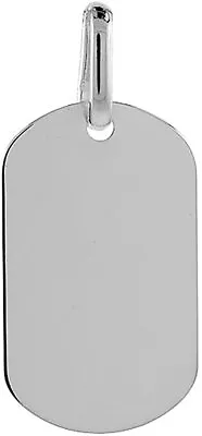 925 Sterling Silver Plain Dog Tag Pendant High Quality Simple Design 3 Sizes • $41.12