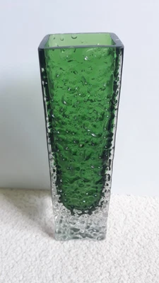 £79.99 • Buy WHITEFRIARS Nailhead Vase In Green Colour By Geoffrey Baxter, 17cm. Vintage.