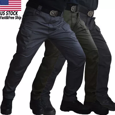 US Men Tactical Cargo Pants Soldier Straight-fit Work Combat Trousers Outdoor A • $25.26