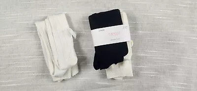 Capelli Sweater Tights 3 Pair Infant Tights White/Black 0-6 M • $14.99