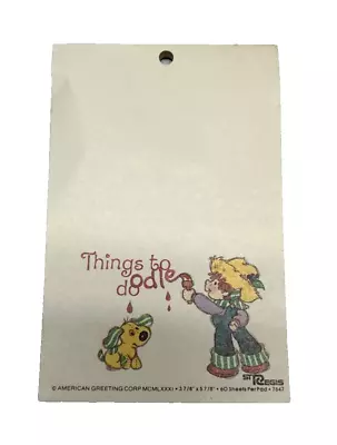 Vintage American Greetings Strawberry Shortcake Note Pad • $15.99