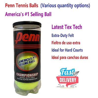 $10.95 • Buy Penn Championship Tennis Balls Extra Duty Felt Brand New, Pelota De Tenis