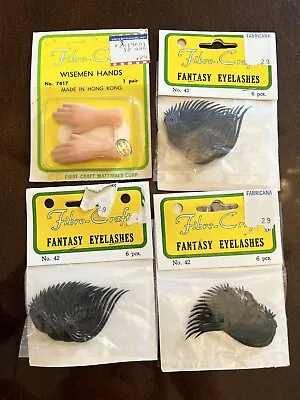 Vintage Fibre Craft Fantasy Doll Eyelashes Lot Retro Dollmaking  • $16.99