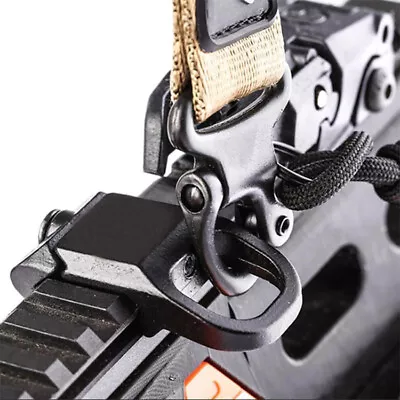 Offset Ring Steel Tactical QD Sling Swivel Attachment Black Separate Buckle TO • £5.90