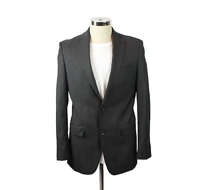 Marc Anthony Blazer 38R Slim 100% Wool Dark Charcoal Gray Suit Coat Jacket • $38.25