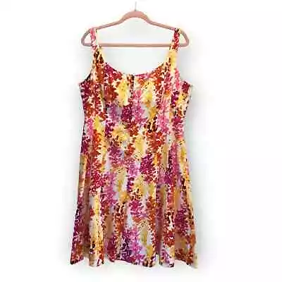 Jones Studio Floral Fit & Flare Sleeveless Dress Size 16 • $25