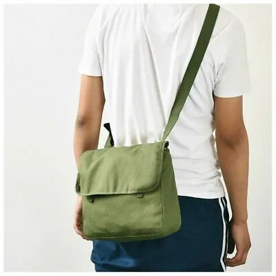 New Canvas Shoulder Bag Military Satchel Haversack Messenger Army Green New • $23.19