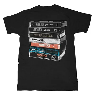 Metallica T-Shirt Cassettes Rock Band New Black Official • £15.95