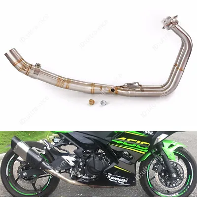 For Kawasaki Z400 Ninja 400 2017-2022 Full Exhaust System 51mm Header Link Pipe • $149.19