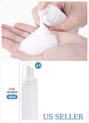 2oz 60ML Foam Dispenser Pump Travel Wash Cosmetic Shampoo Bottle White • $4.98