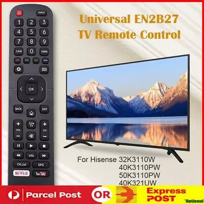 Universal EN2B27 TV Remote Control For Hisense 32K3110W 40K3110PW 50K3110PW • $13.41