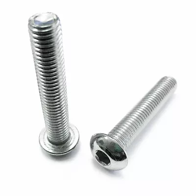 M10-1.25 Metric Button Head Cap Allen Screw Bolt Motorcycle Hardware 2pcs • $2.25