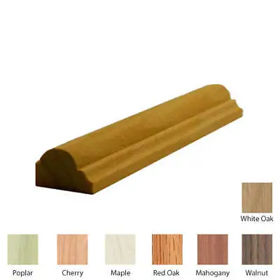 EWPM32 Mini Nose And Cove Panel Moulding Trim 1/2  X 3/4  Unfinished Solid Hard • $11.23