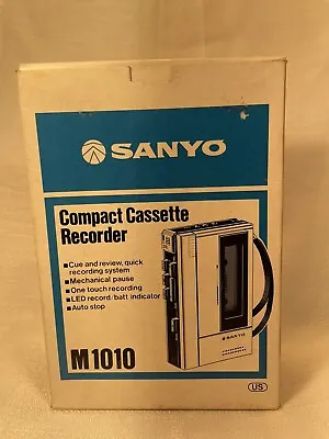 Sanyo Compact Portable Cassette Tape Recorder M1010 W/ Original Box Vintage • $24.99