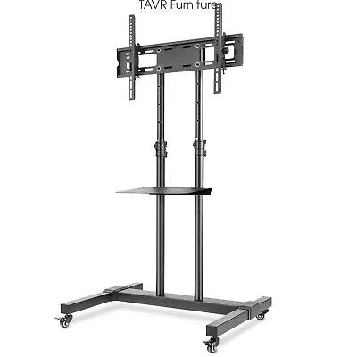 Mobile TV Floor Stand With TILT Mount And Wheels For 32-80 Inch Flat Screen TV • $83.72