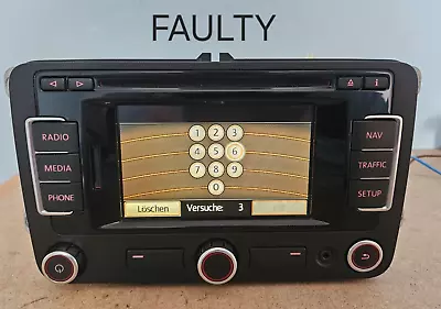 Vw Rns 315 Sat Nav Dab Car Radio Stereo Cd Player Golf Passat Touran - Faulty • $55.83