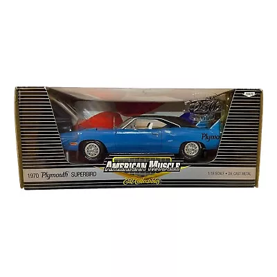 1970 Plymouth Superbird Petty Blue 1:18 Ertl American Muscle Rare Collectable • $153.62
