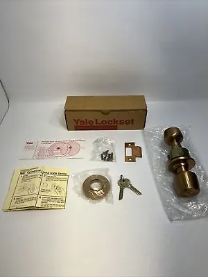 Yale Door Knob Entry Lock Interchangeable Core BR5307/380N Bronze 2-1/8  **READ* • $65