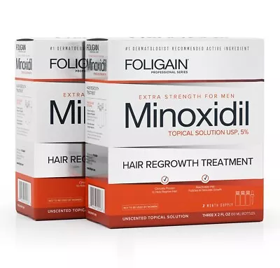 FOLIGAIN MINOXIDIL 5% HAIR REGROWTH TREATMENT FOR MEN  6 Months Supply Exp 05/25 • £58.99