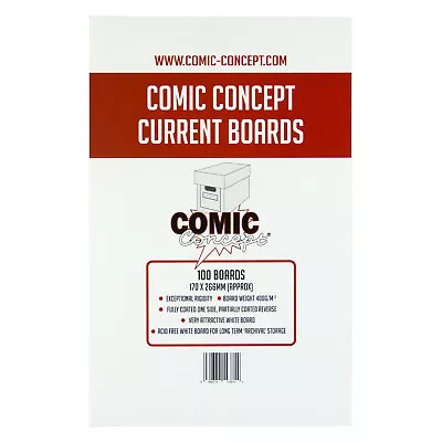 Comic Concept Acid Free Comic Backing Boards -- CURRENT Size -- Great Value!! • £6.99