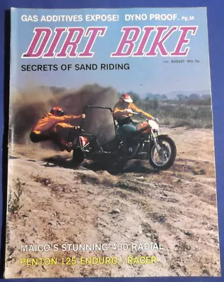 Dirt Bike Magazine-aug 1972-penton 125-maico 400 Radial Racer-sand Ridin-vintage • $36