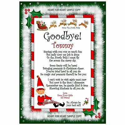 £1.50 • Buy Elf Arrival Goodbye Personalised Letter For On The Shelf Accessories Props Nice