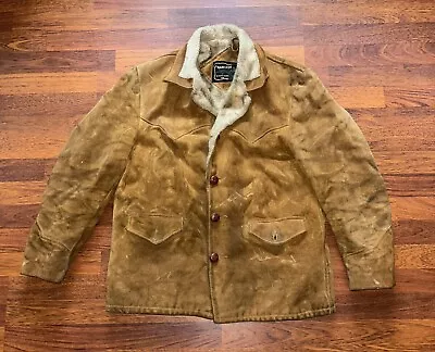 Vintage Schott Bros Rancher Suede Leather  Button Jacket 42 • $75