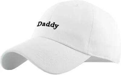 Daddy Logo Adjustable White Cotton  Novelty Cap Dad Hat  • $15.99