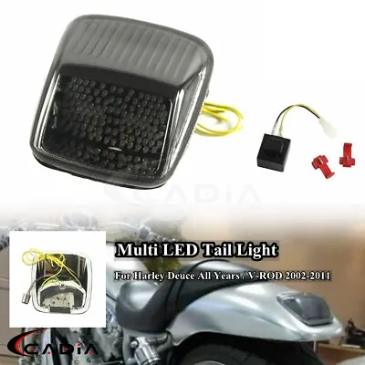 $35.99 • Buy Rear Smoke LED Tail Light Integrated Turn Signals For Harley V-Rod 02-11 Deuce