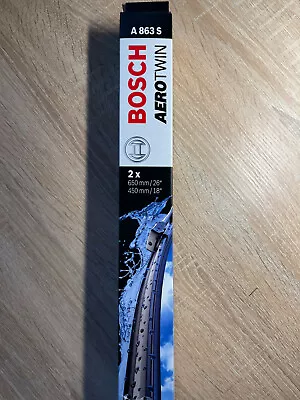 Bosch 3397007863 Windshield Wiper Blades A863S Aero Twin Audi Skoda VW 650/450mm • $27.09