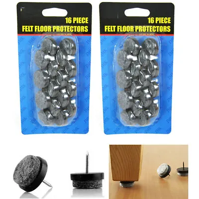 32 Pc Furniture Table Chair Leg Floor Felt Pad Skid Slide Glide Nail Protector • $7.99