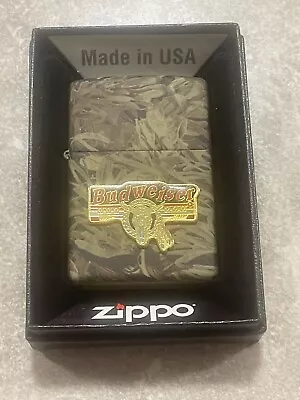 $44 • Buy Zippo Lighter Budweiser With Logo Cow Skull Design