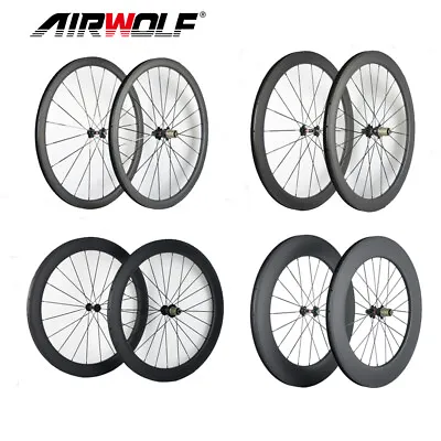 AIRWOLF 700C Carbon Road Wheelset Bike Racing Bicycle Wheels Rim Brake Clincher • $625.90