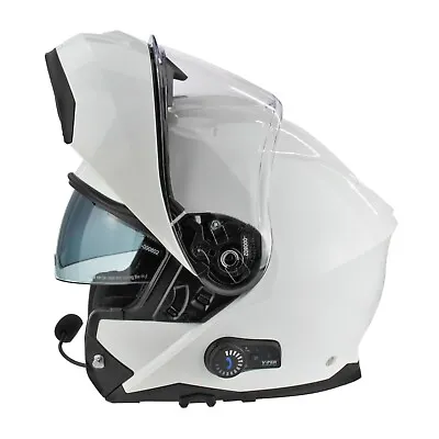 Viper Rs-v191 Blinc Bluetooth Flip Front Modular Motorcycle  Helmet Gloss White • $286.12