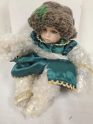 Marie Osmond Porcelain Doll Tiny Tots Holiday Amaya 2007 Green Dress • $14.95