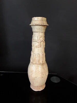 £95 • Buy Chinese Song Dynasty (1000 Years Old) Celadon Glaze Long Neck Ovoid Funerary Jar