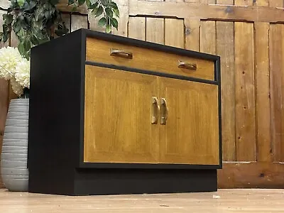 Vintage G Plan Sierra Sideboard  Painted Black Storage Cupboard  Mid Century • £345