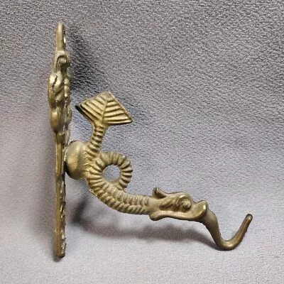 Victorian Brass (?)  Lantern Lightowel Bathroom  Hook Fish Nautical • $14.99