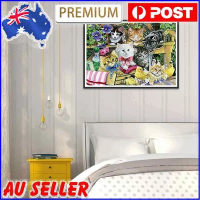 $12.69 • Buy 5D DIY Full Round Drill Diamond Painting Cat Kit Home Decoration Art Craft